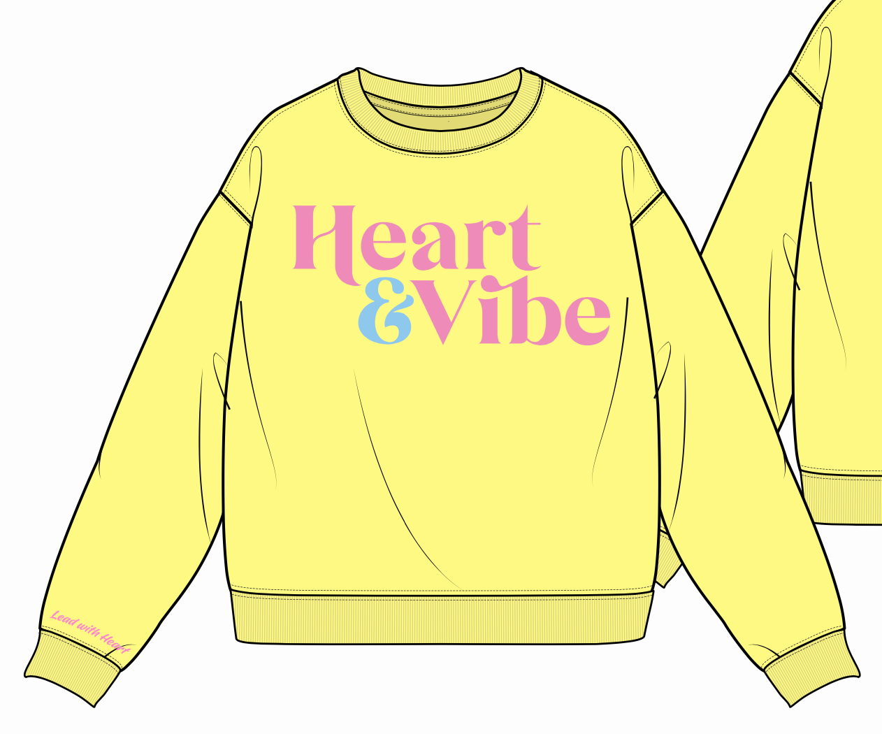 Lead with Heart Oversized Crew Sweatshirt